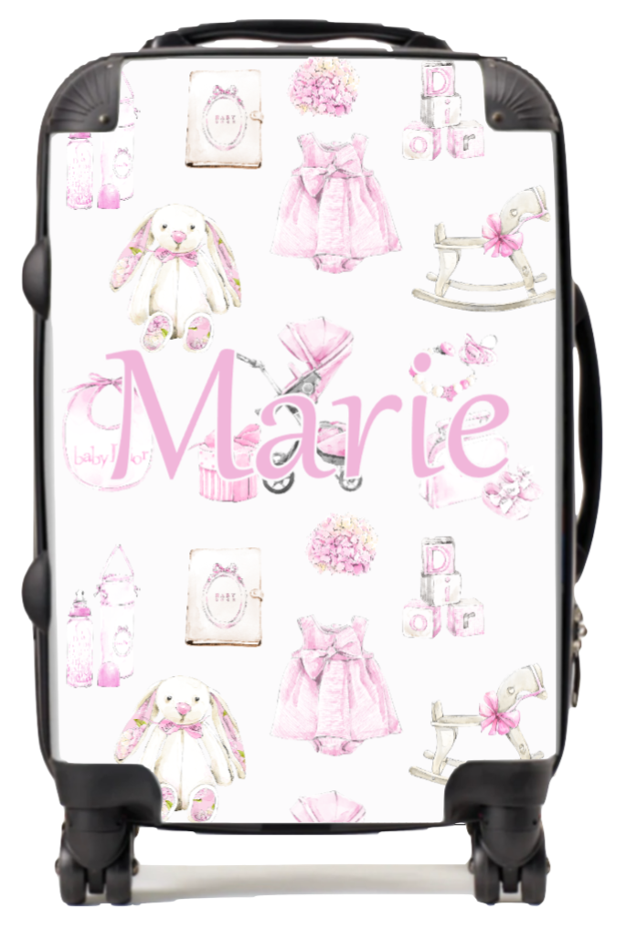 Personalised Suitcase Lux pink