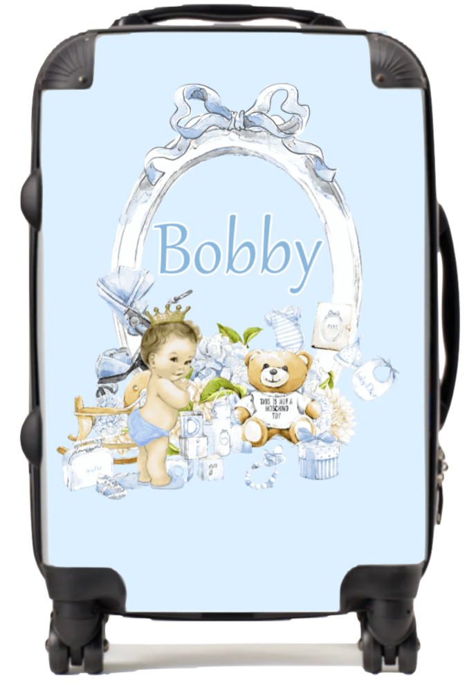 Personalised Blue frame Suitcase