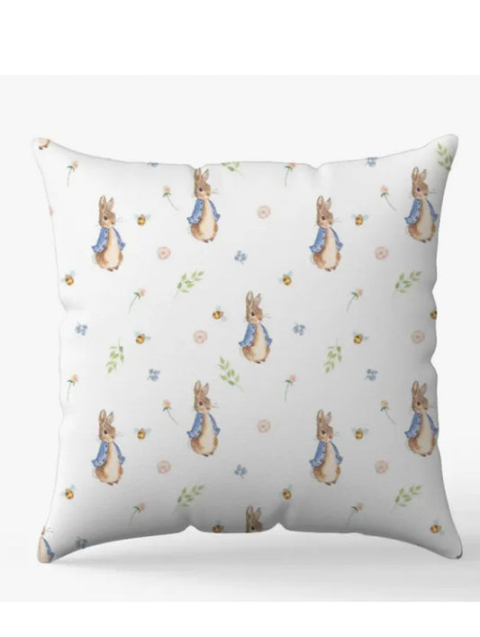 Personalised peter rabbit blue Blanket and pillow sets