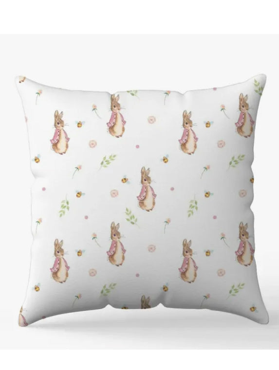 Personalised peter rabbit pink Blanket and pillow sets