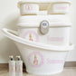 Shnuggle bath personalised set peter rabbit pink