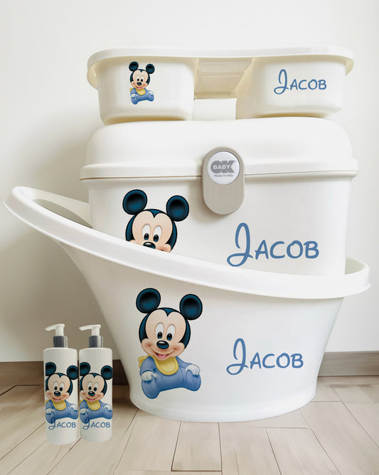 Shnuggle bath personalised set Disney Micky Mouse