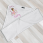Lux pink brown hair baby towel