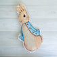 3d cuddle cushion rabbit blue