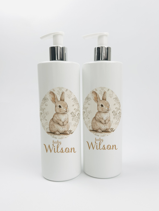 Shnuggle bath personalised set Sweet bunny