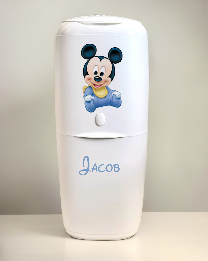 Angelcare Nappy Disposal System with 1 Refill Personalised Micky Mouse