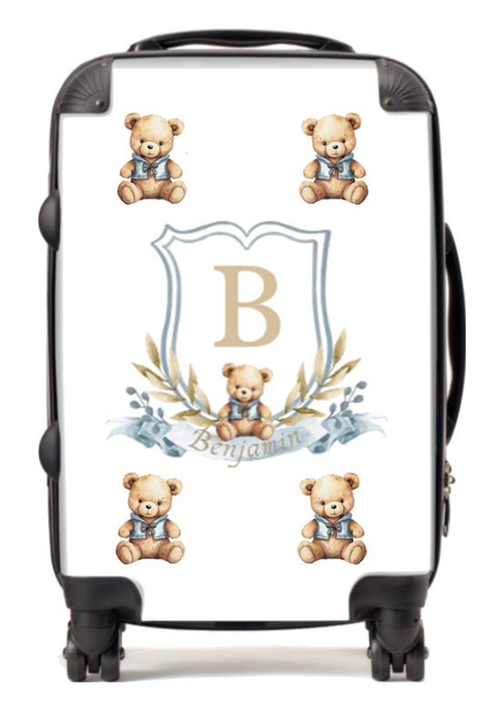 Personalised Suitcase crest bear