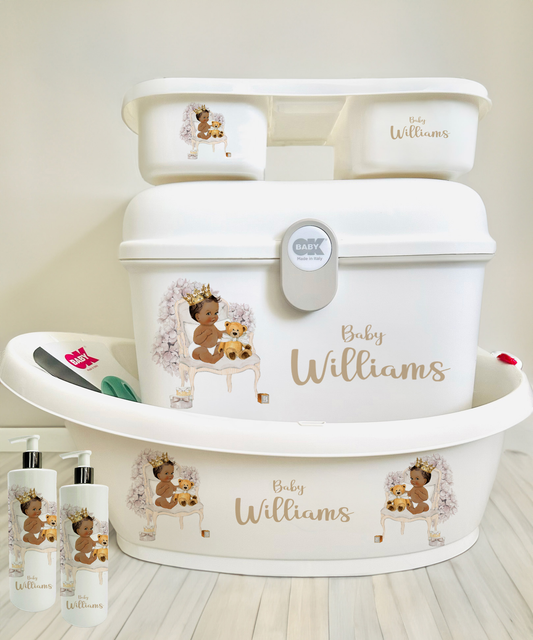 Ok Baby Personalised Bath Set Thone Baby Cream