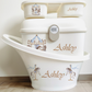 Shnuggle bath personalised set Carousal Blue