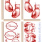 boxing sticker set red