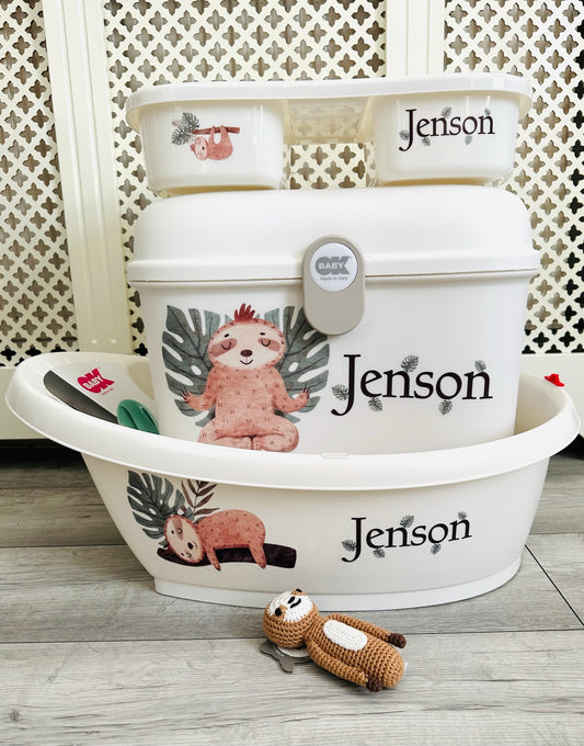 Ok baby Neutral Sloth Bath Set