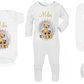 Ok baby bath personalised set Stripe bear Blue