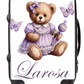 Personalised Suitcase Purple Bear