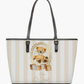 stripe cream frame bear