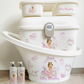 Shnuggle bath personalised set Lux Pink Blond Hair baby