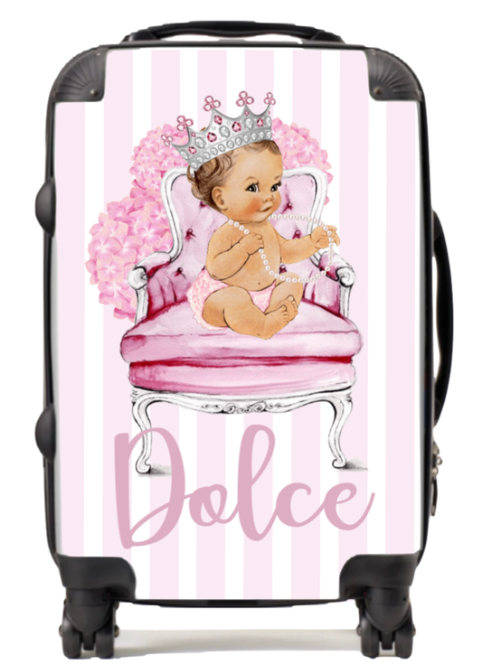 Personalised Pink Throne Suitcase