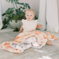 Essentials Cotton Muslin Blanket Flower art Luxury (120cm)