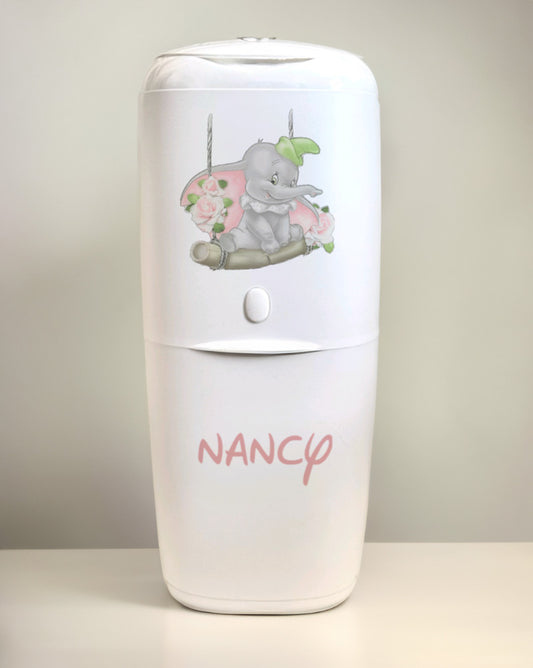 Angelcare Nappy Disposal System with 1 Refill Personalised Disney Dumbo swing