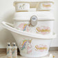 Shnuggle unicorn bath set with rattle