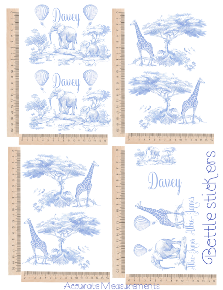 Safari Blue sticker set