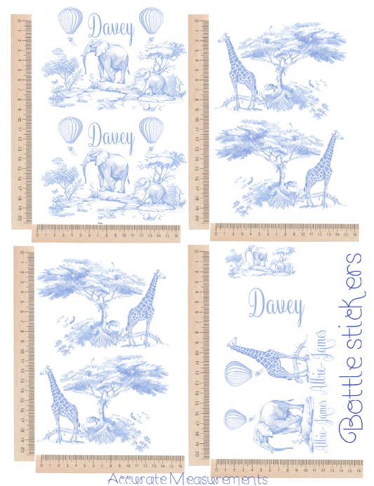 Safari Blue sticker set