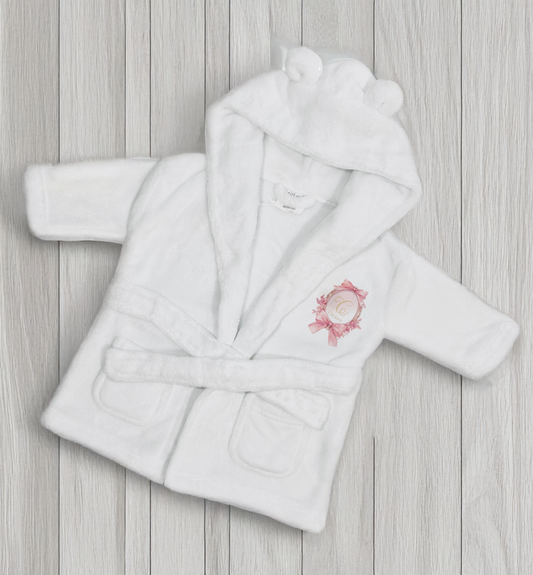Pink monogram robe