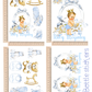 Lux blue blond baby sticker set