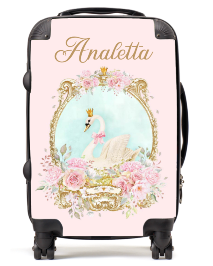 Personalised Suitcase Swan Crest