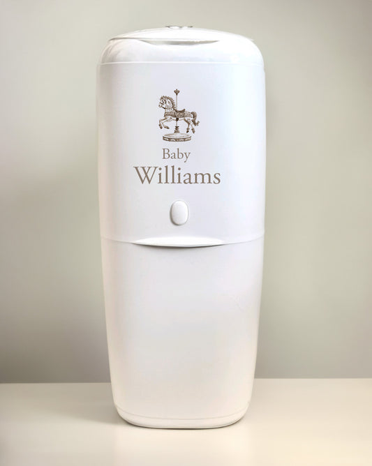 Angelcare Nappy Disposal System with 1 Refill Personalised Silver horse