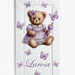 Shnuggle personalised baby bundle Purple bear