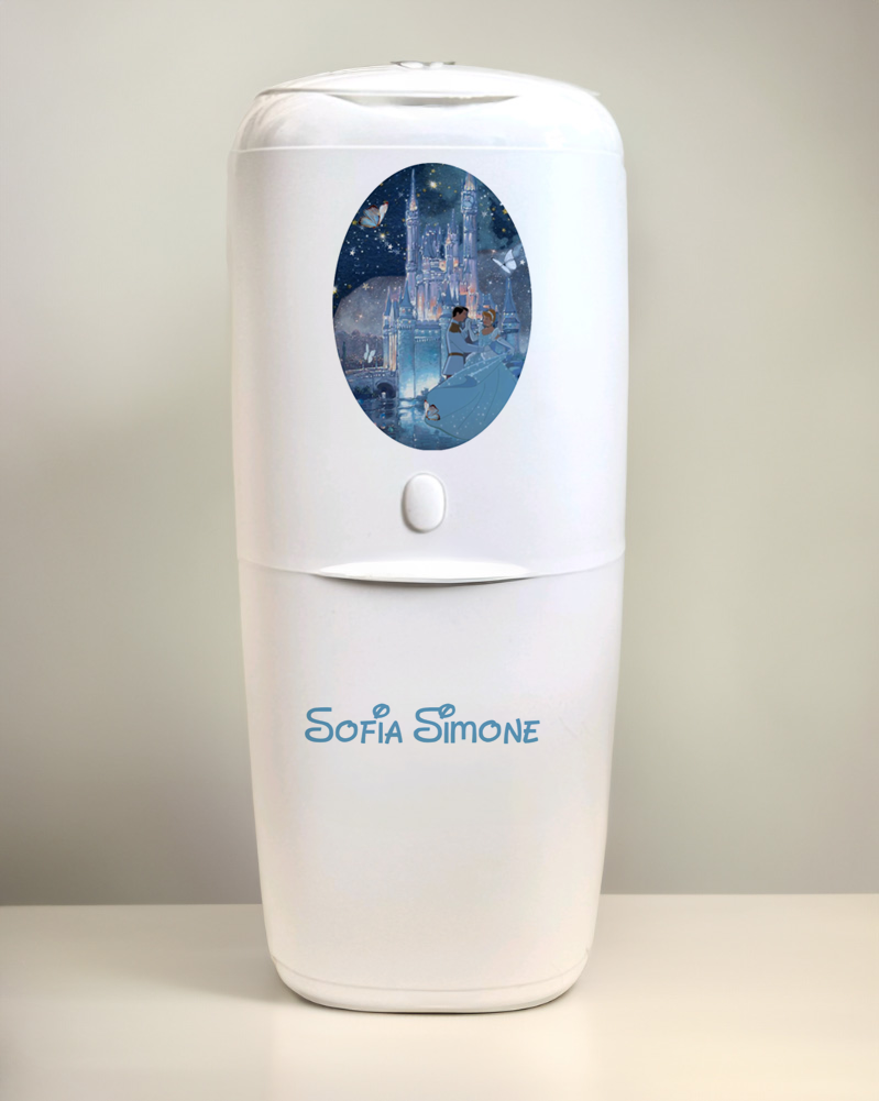 Angelcare Nappy Disposal System with 1 Refill Personalised D Cinder