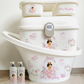 Shnuggle personalised baby bundle lux pink brown