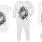 Shnuggle bath personalised set blue/gold rose