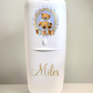 Ok baby bath personalised set Stripe bear Blue