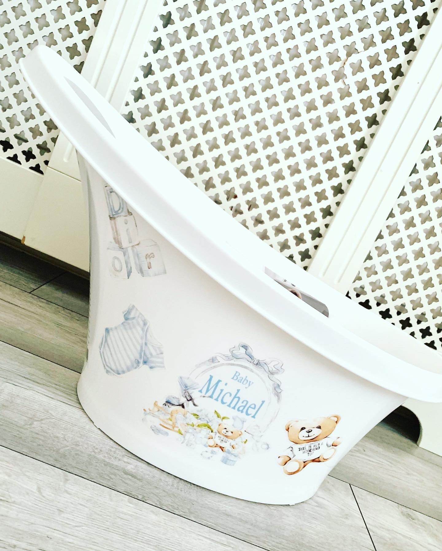 Shnuggle bath personalised set Lux blue