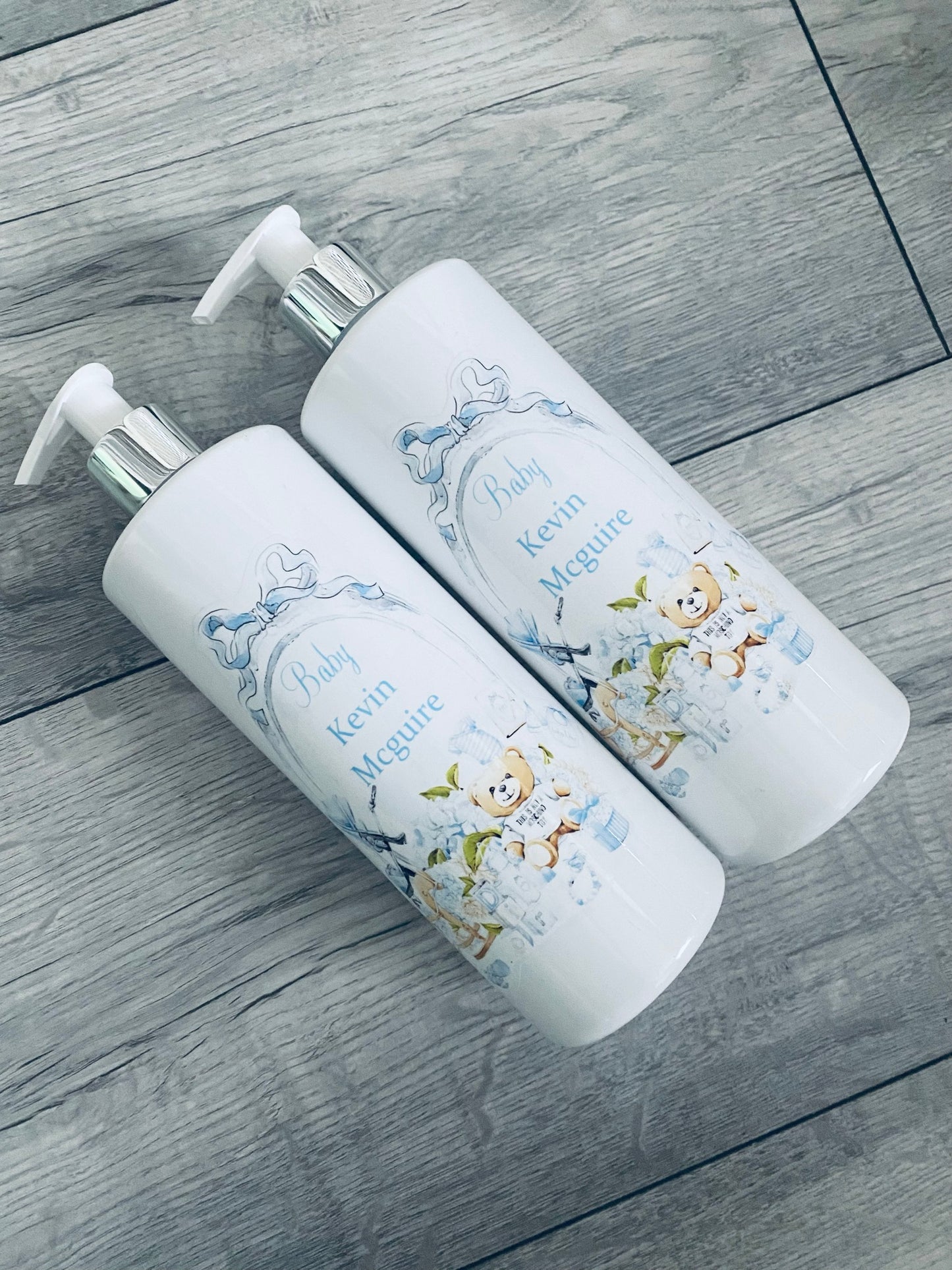 Shnuggle bath personalised set Lux blue