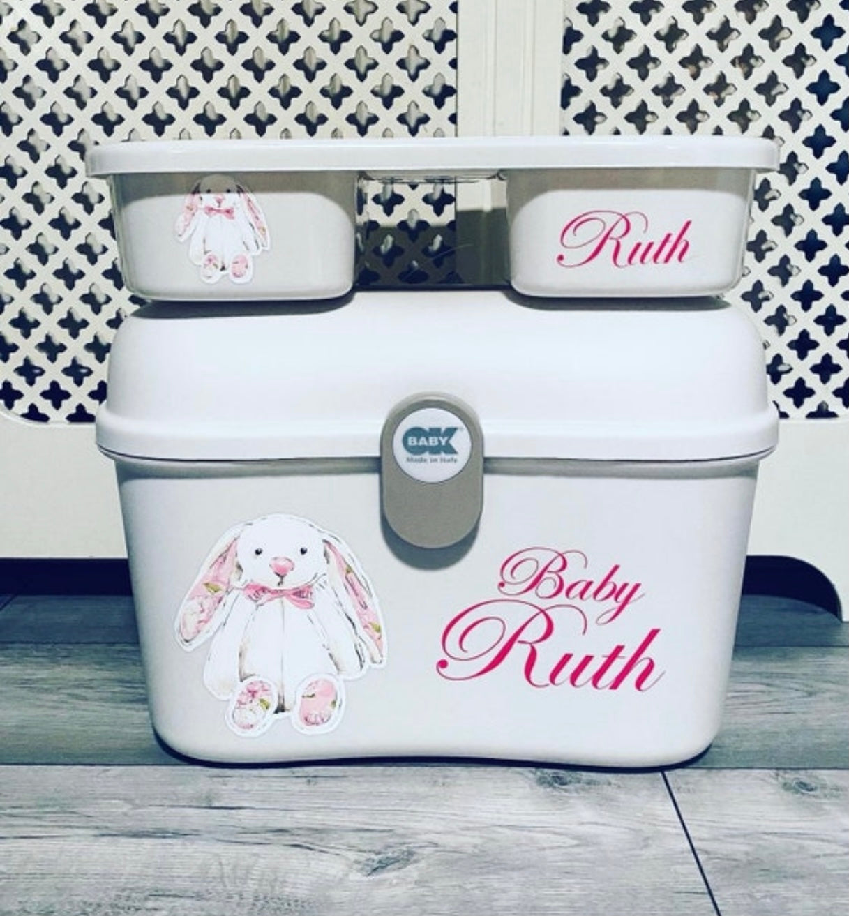 Ok baby Bunny Pink Bath Set