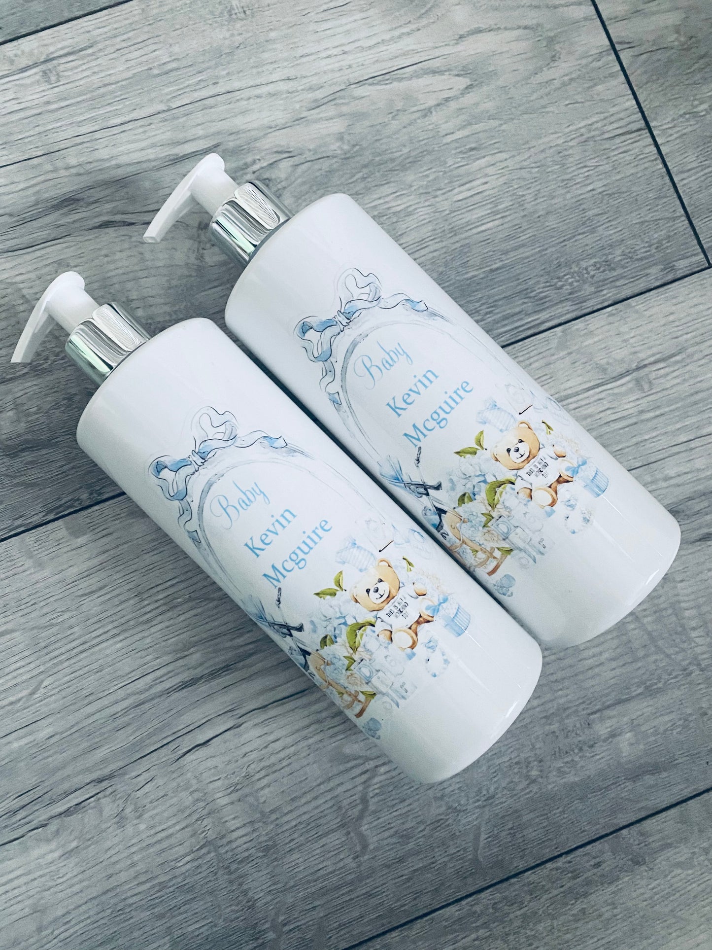 Ok Baby Personalised Lux Blue Bath set